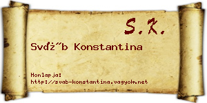 Sváb Konstantina névjegykártya